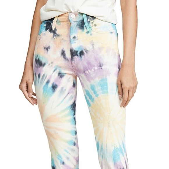 NWT Mother Superior Tripper Tie Dye Cropped Jean - Picture 2 of 8